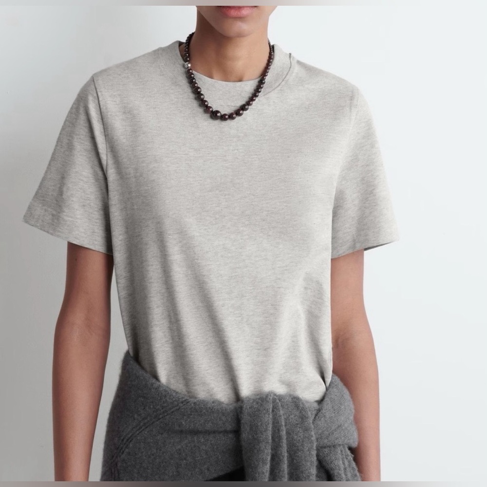 COS Light Gray Short Sleeve Crewneck Tee